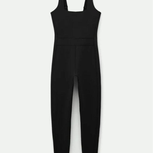 Girlfriend Collective Black Luxe Paneled Unitard | NWT | Size M - Picture 8 of 12